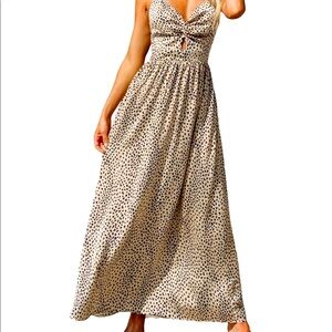 CUPSHE Maxi Dress v neck Twisted Cutout Self Tie